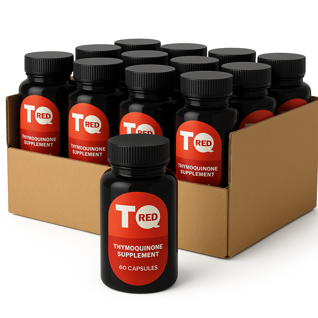 12-Pack TQ RED Thymoquinone Supplement - 60 Gel Capsules