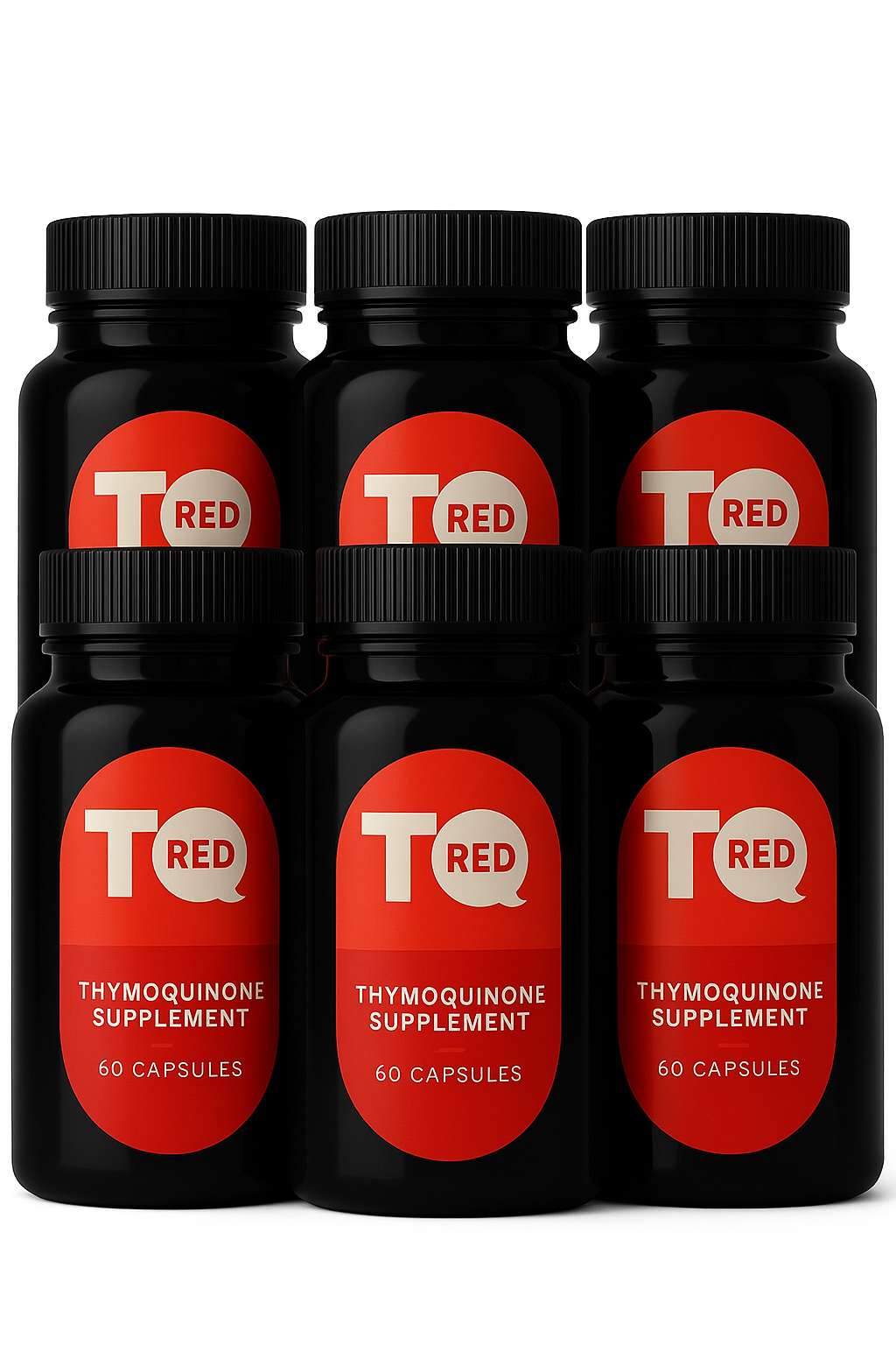 6-Pack TQ RED Thymoquinone Supplement - 60 Gel Capsules